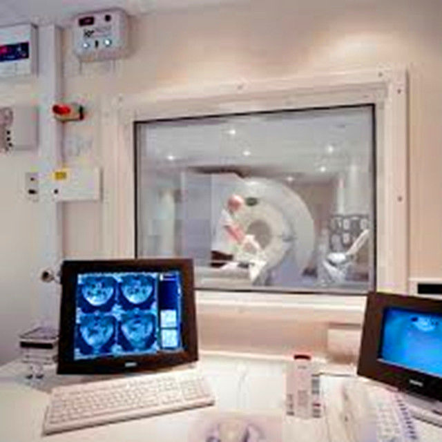 MRI magnetic shielded window for faraday cage